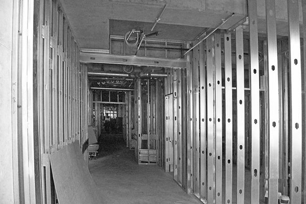 Metal framing - a simple tenant improvement in 1970s